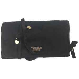 Victoria's Secret Jewelry Roll Travel Pouch in Black